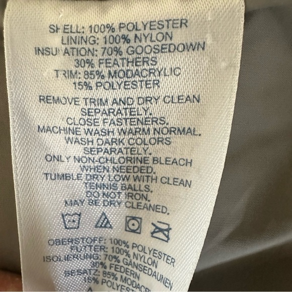 LANDS’ END SILVER GOOSE DOWN JACKET SIZE LARGE 14/16 - Picture 13 of 15